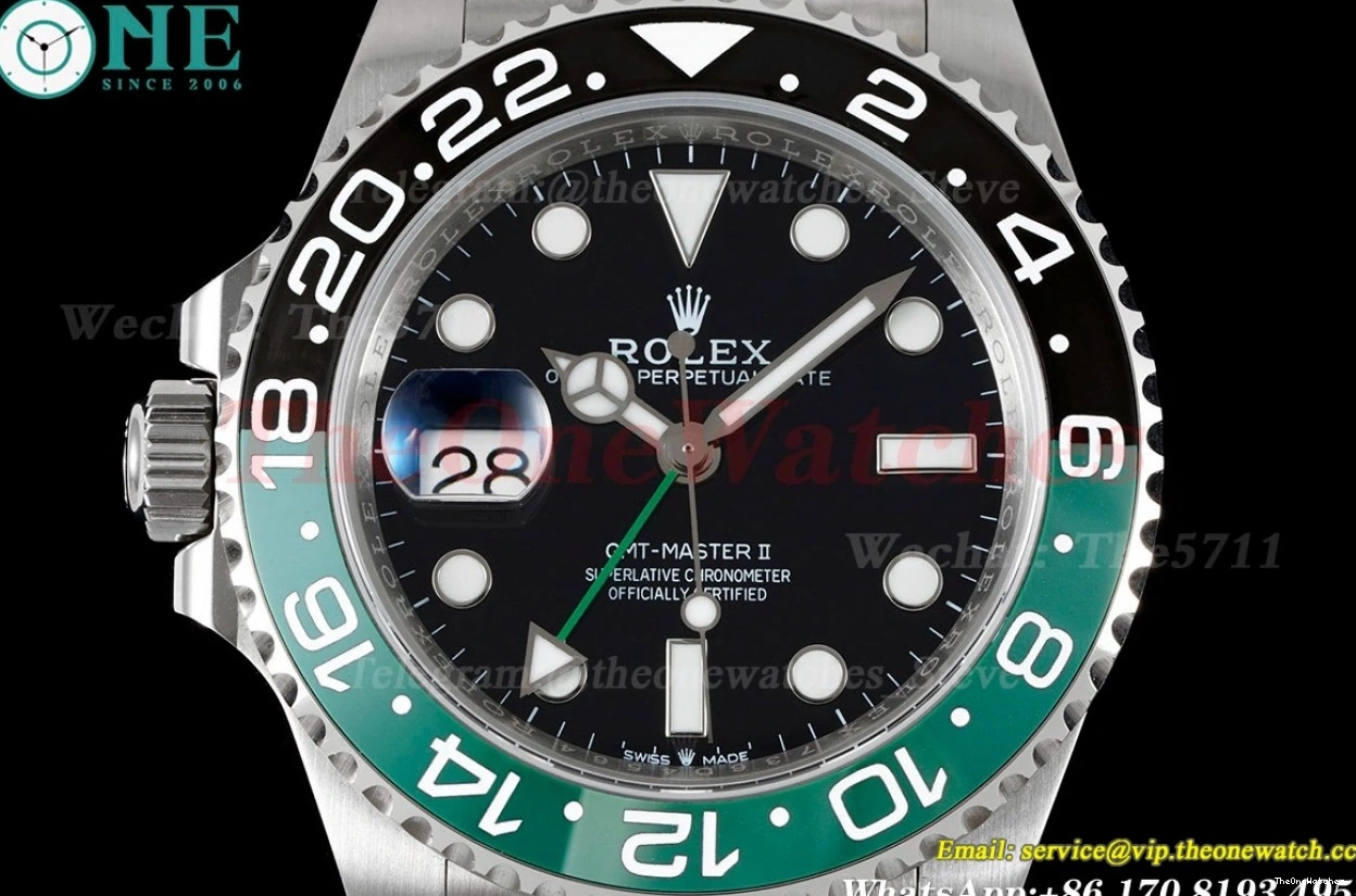40mm Black VR3186 GMT GMF II Master 126720 Sprite SS Jub Dial SS 0521